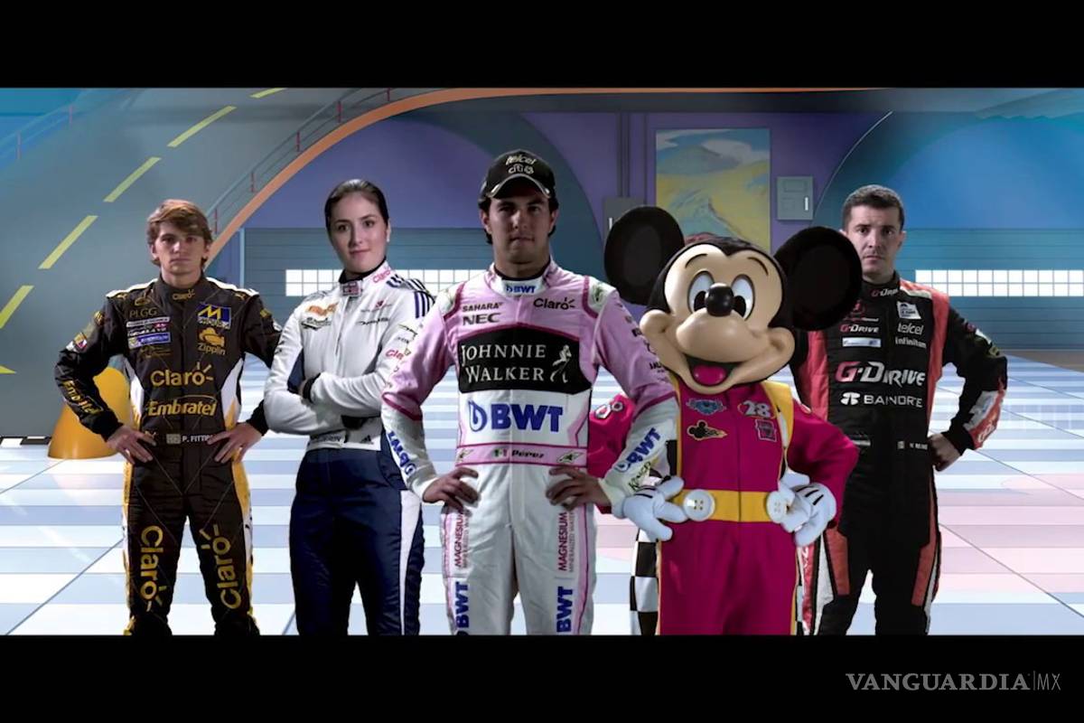 "Mickey Mouse" y “Checo” Pérez hacen campaña por la seguridad vial