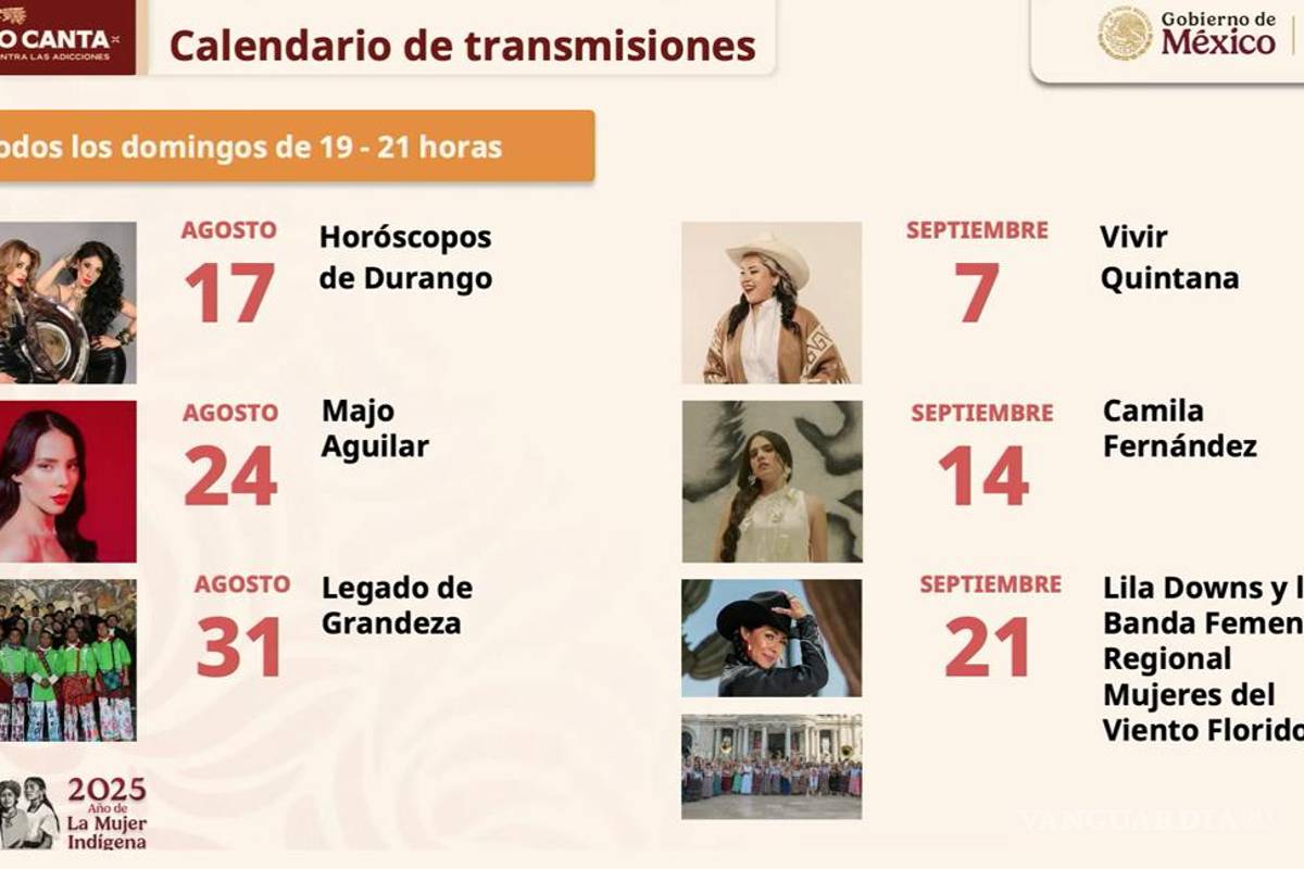 México Canta... Majo Aguilar, Intocable y Vivir Quintana, entre los invitados especiales; presentan a los primeros clasificados