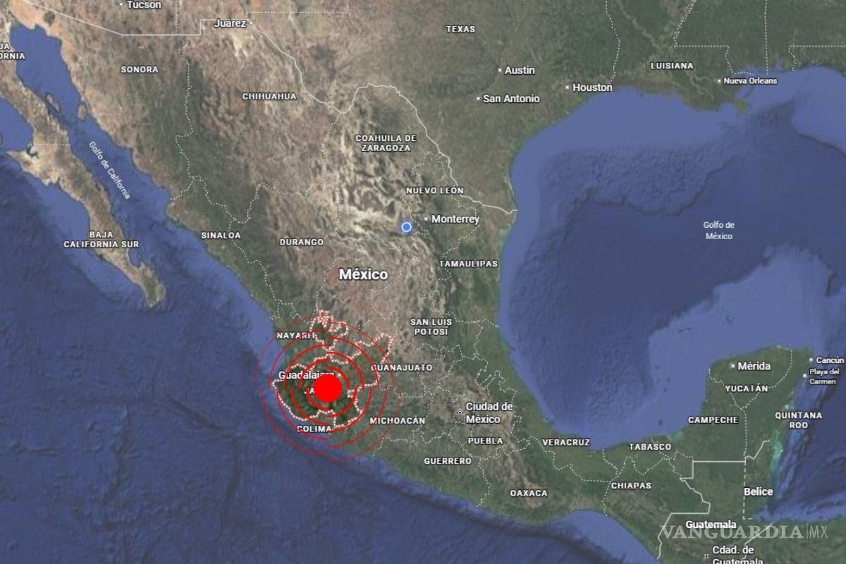 Sismológico Nacional confirmó sismo de 5.5 en Jalisco