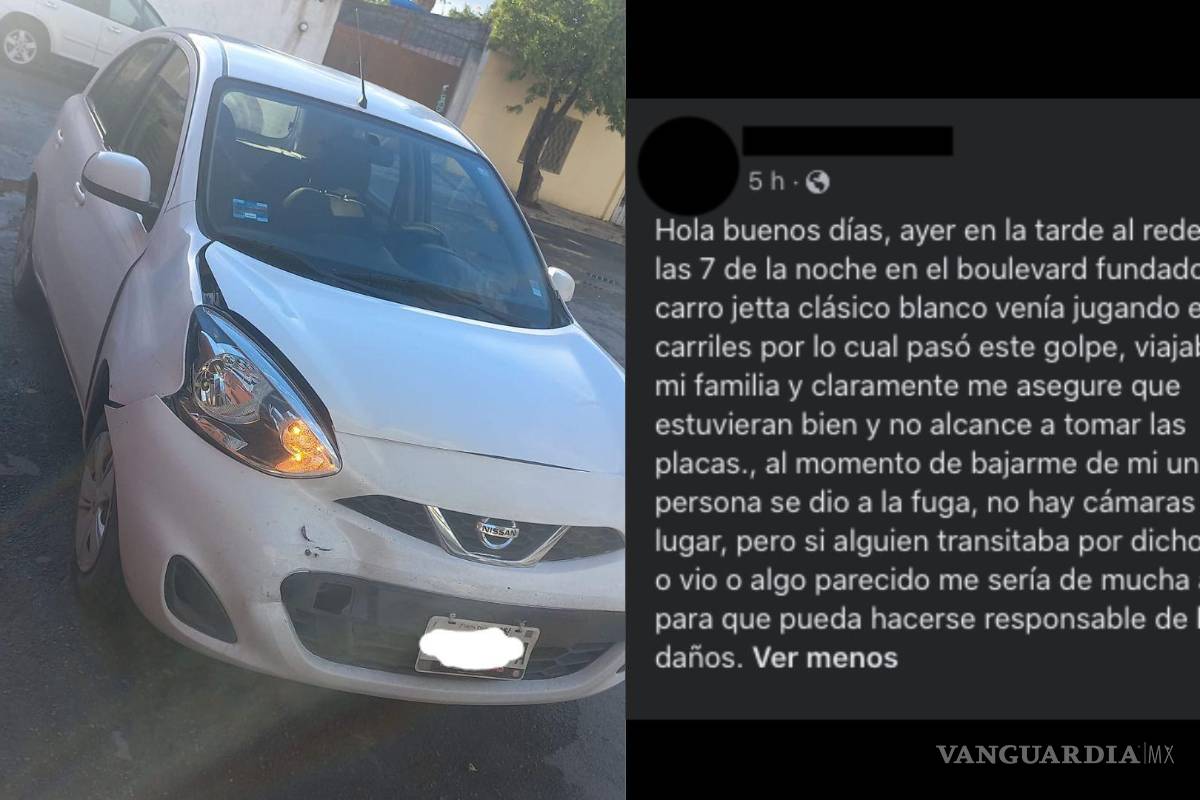 ‘Por ir jugando’ provoca choque y se da a la fuga, víctima busca a responsable en Saltillo