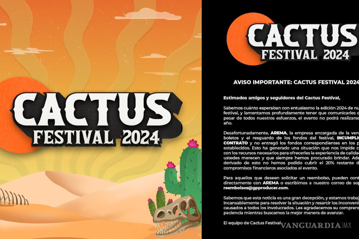 ¡Es oficial! Se CANCELA Cactus Festival 2024; conoce todos los detalles