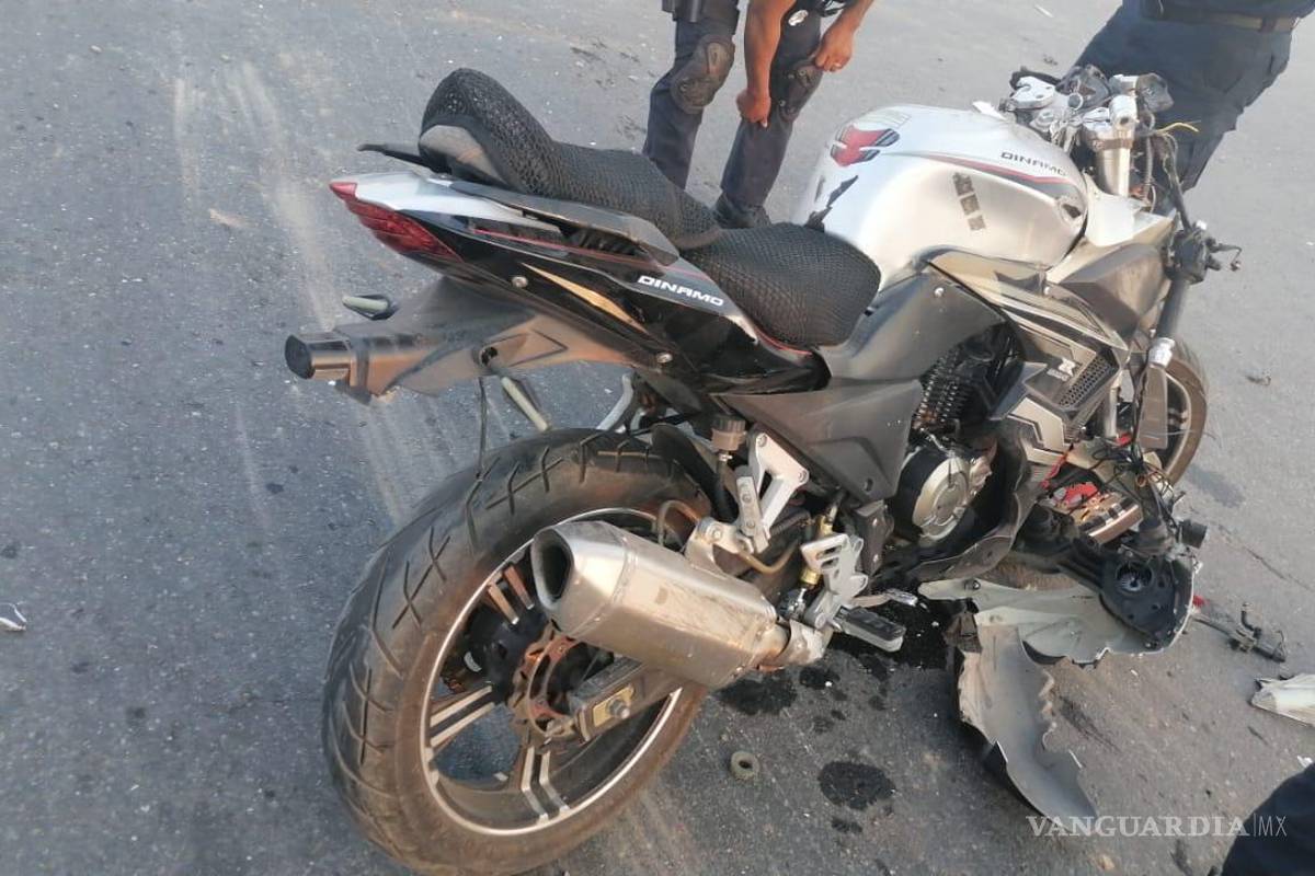 Motociclista resulta gravemente herido en choque, en Ramos Arizpe