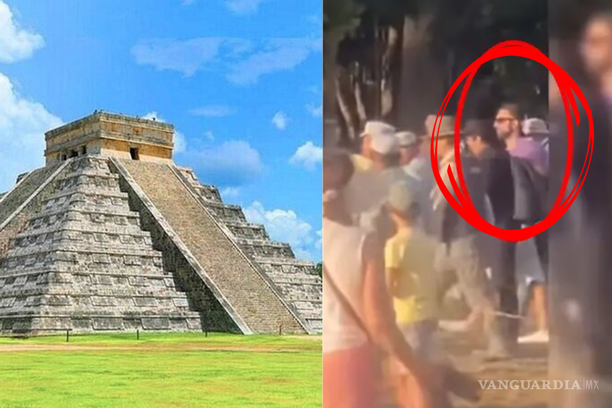 Multitud pide sanción a turista que escaló pirámide en Chichén Itzá