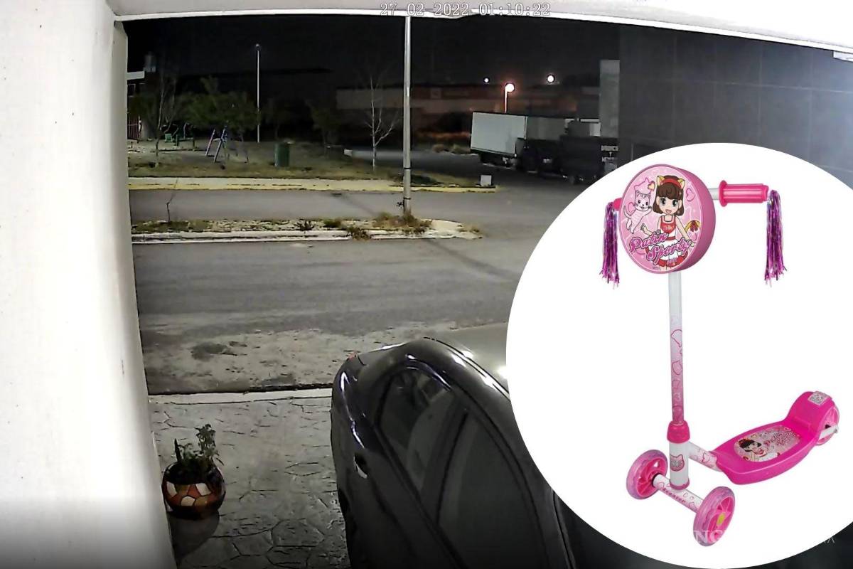 ¡Atrapada! Captan en video a niña robando patín en fraccionamiento de Saltillo