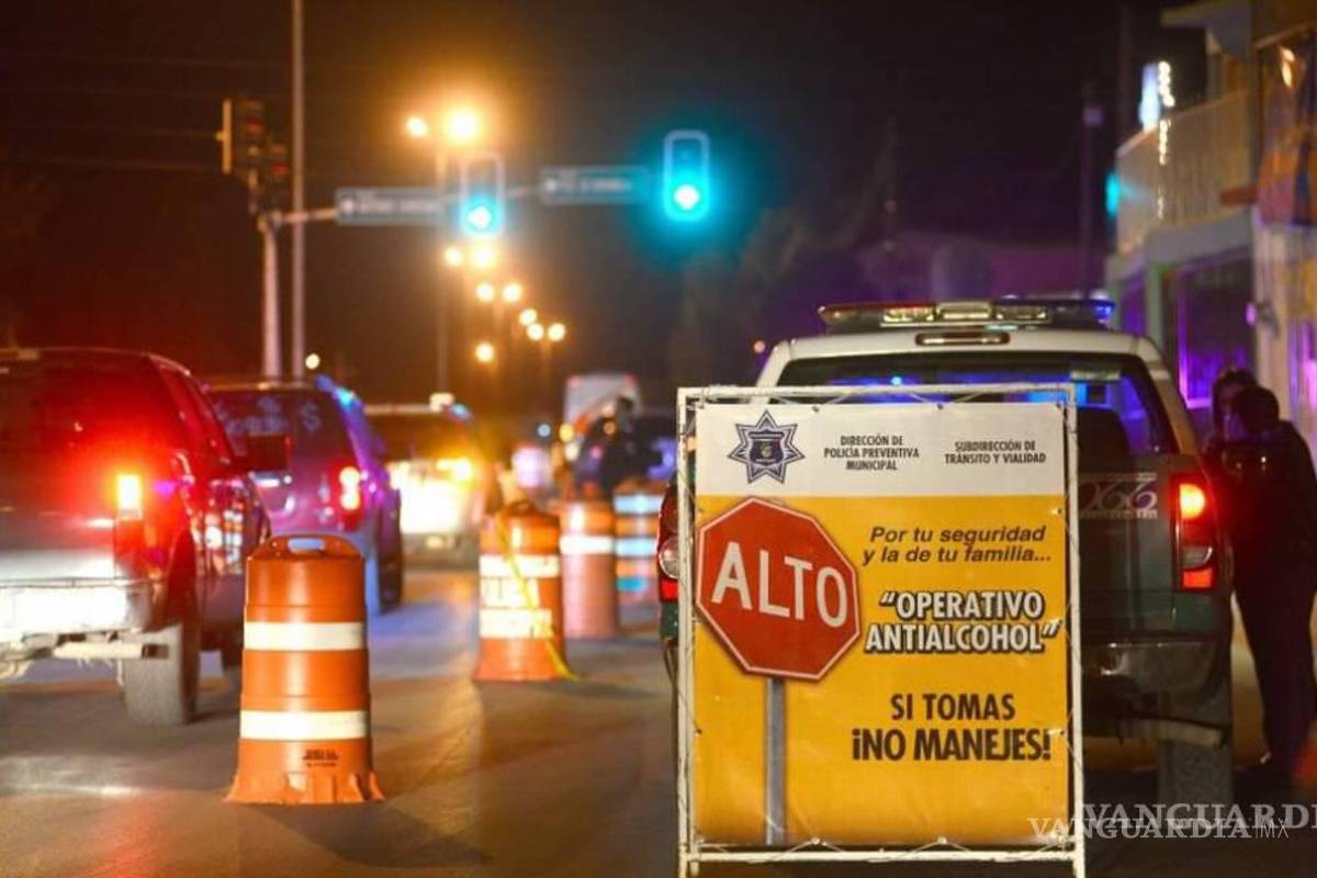 Movido fin de semana: Caen 40 conductores ebrios en filtros antialcohol en Piedras Negras