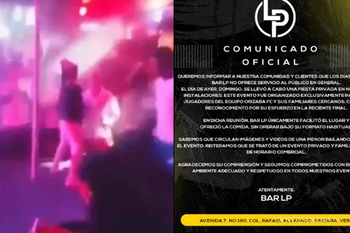 Futbolistas de Orizaba F.C celebran campeonato con niña de 8 años bailando en un Table Dance (video)