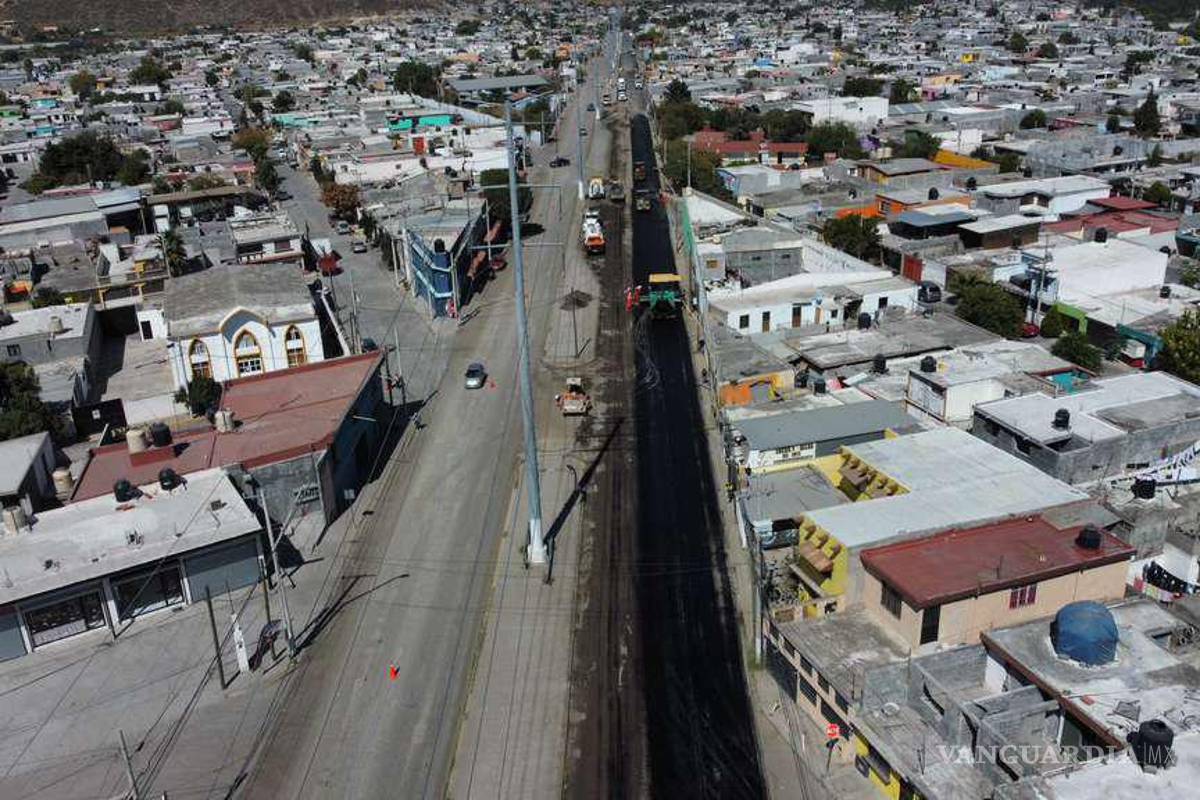 Saltillo: Repavimentación del bulevar Francisco I. Madero registra un 50% de avance