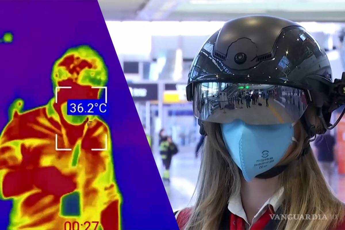 Aeropuerto de Roma usa cascos inteligentes para detectar coronavirus