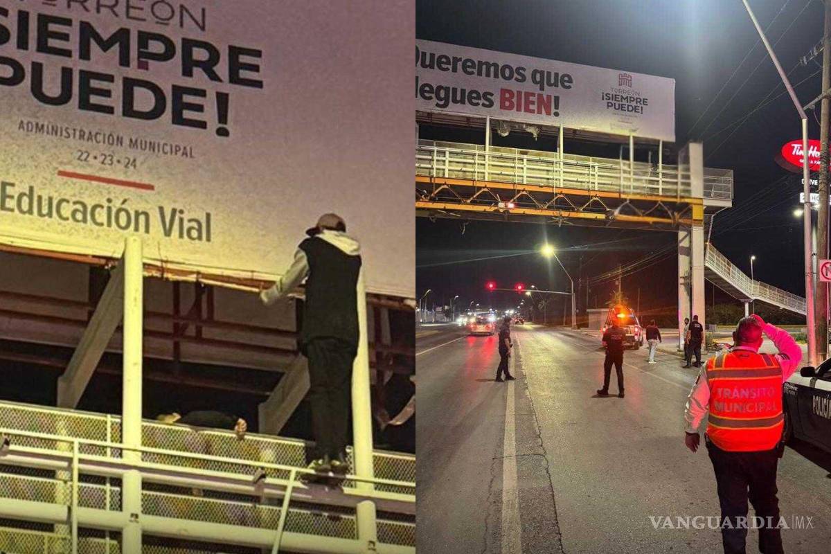 Rescatan policías a menor que intentaba quitarse la vida desde un puente en Torreón