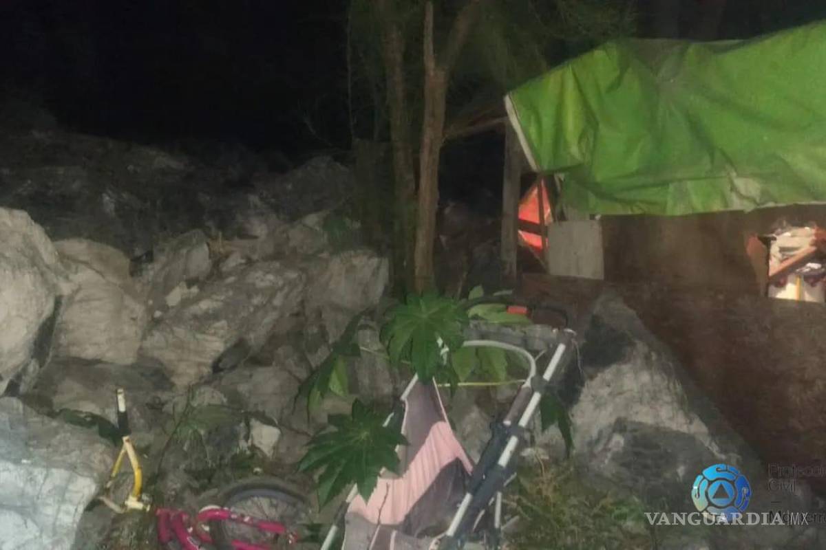 Deslave del Cerro del Topo Chico a punto de matar a familias en Monterrey