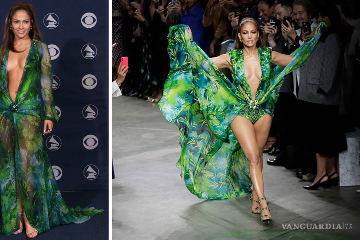 ¡Mejor que nunca! JLo vuelve a usar atrevido vestido de Versace del 2000
