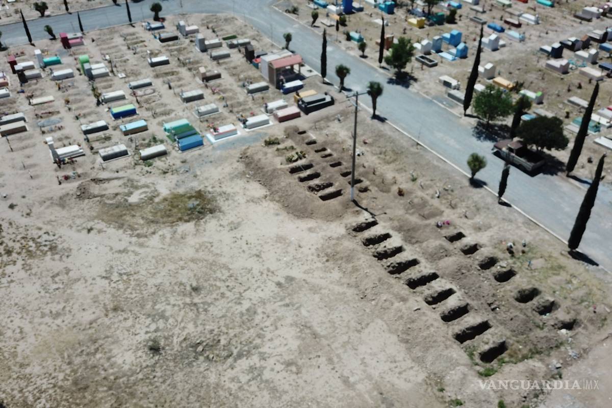 Cavan en panteón municipal de Saltillo 20 fosas, en plena cuarentena de COVID-19