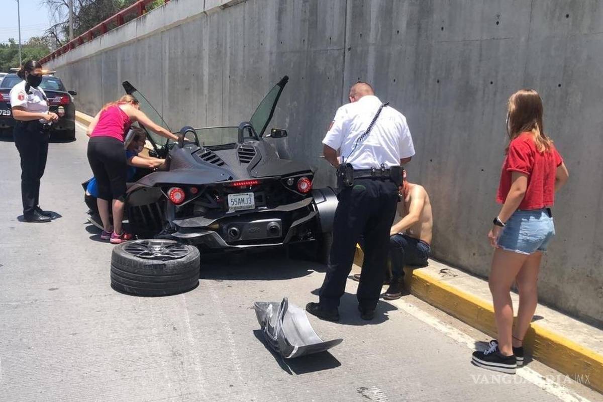 Coahuilense destroza auto de 3 millones y medio de pesos en San Pedro, NL