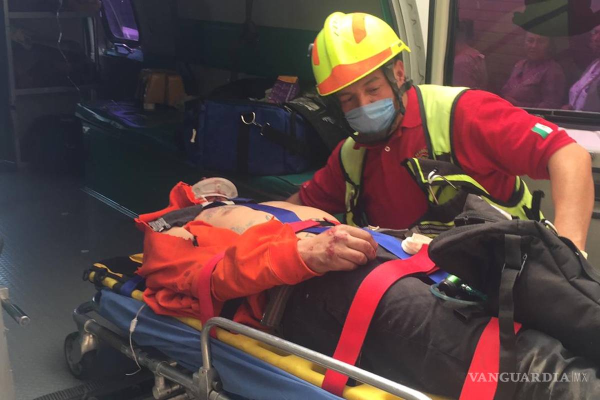 Motociclista grave tras accidente sobre la carretera Monterrey-Saltillo