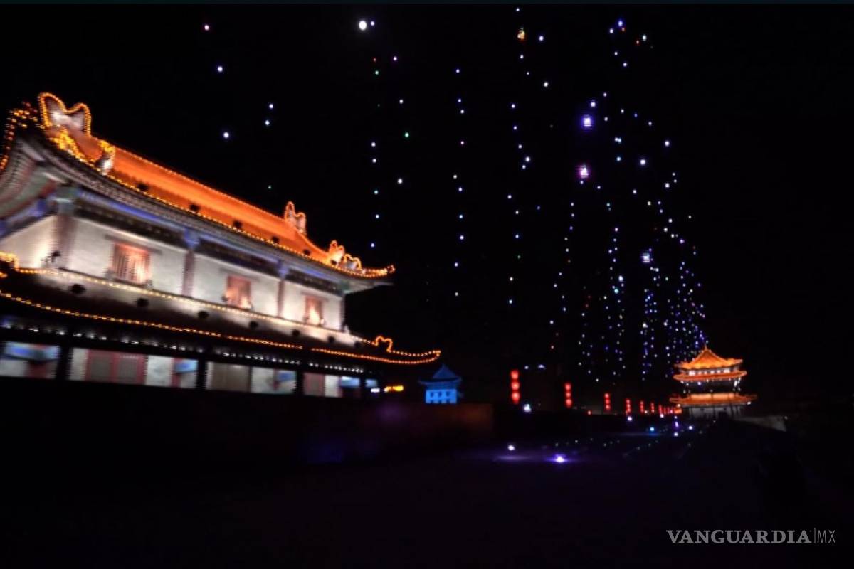 Un baile de drones en el cielo de China