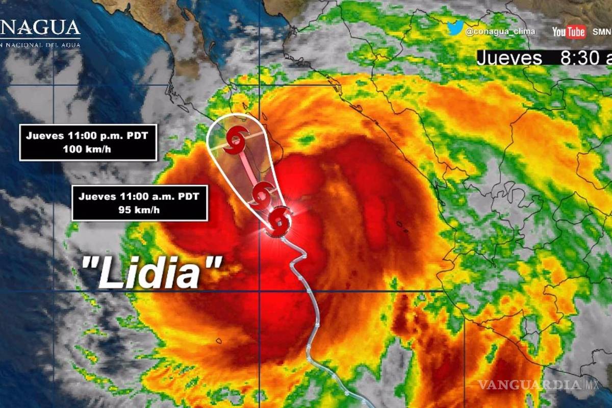 México emite alerta roja por tormenta tropical Lidia ante las fuertes lluvias