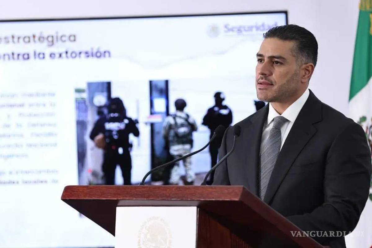 Harfuch informa... Van 200 detenidos en 15 estados por delitos de alto impacto; aumentan denuncias por extorsión