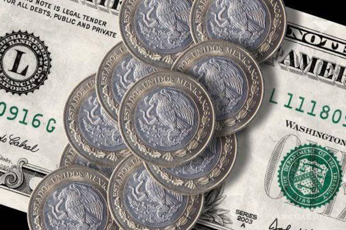 Riesgos le pegan al peso, cae hasta 19.22 unidades por dólar