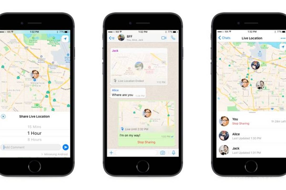 WhatsApp empieza a activar la ubicación en tiempo real para usuarios de iOS y Android