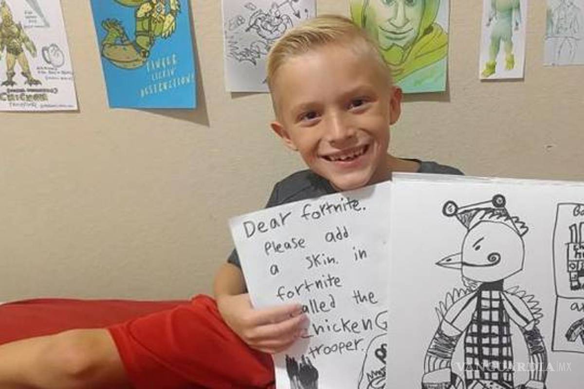 $!Niño de ocho años crea skin de Fortnite y la incluyen en el juego