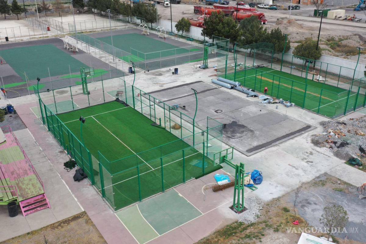Avanza el Segundo Maratón de Obras en Saltillo con la construcción de canchas de Pádel