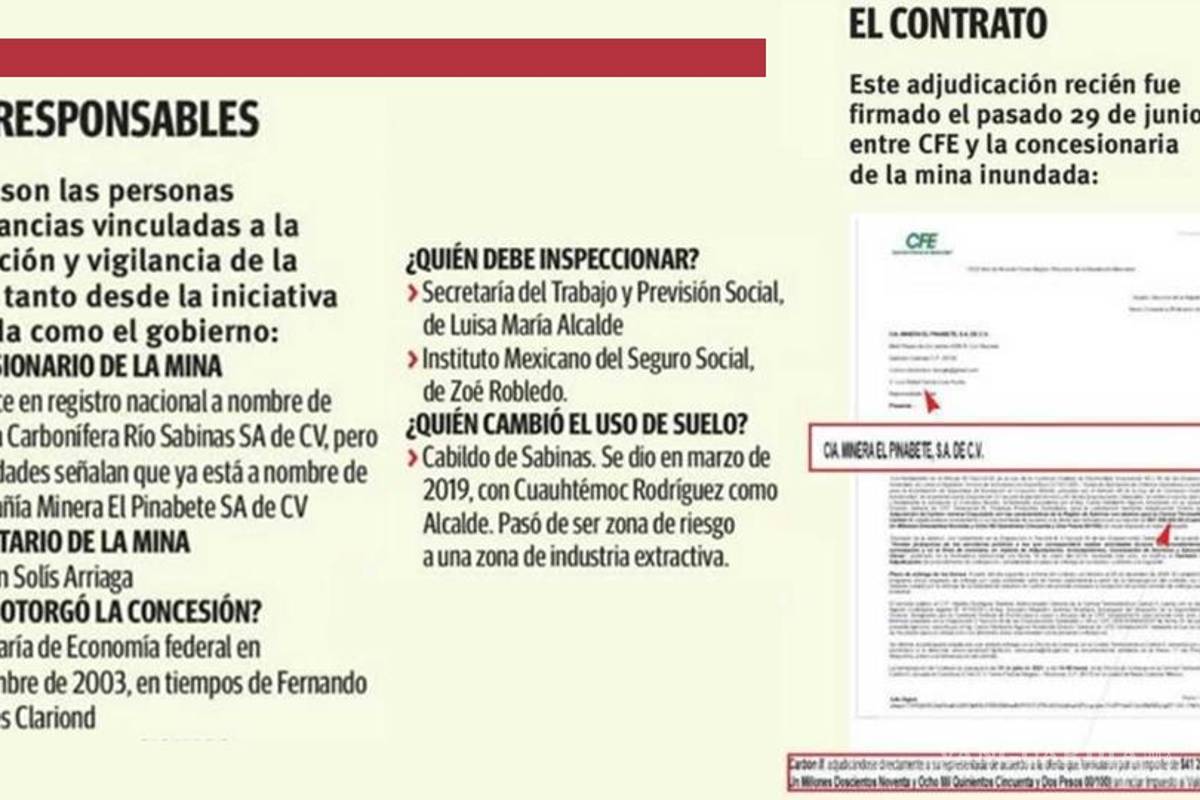$!Prevalecen en ‘pocitos’ opacidad y corrupción; CFE dio contratos por 74.8 mdp a concesionaria de mina El Pinabete de Sabinas