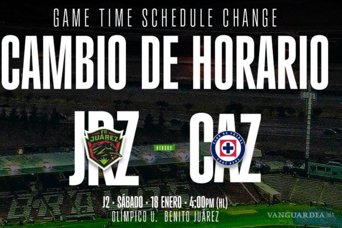 Juárez anuncia cambio de horario en juego contra Cruz Azul