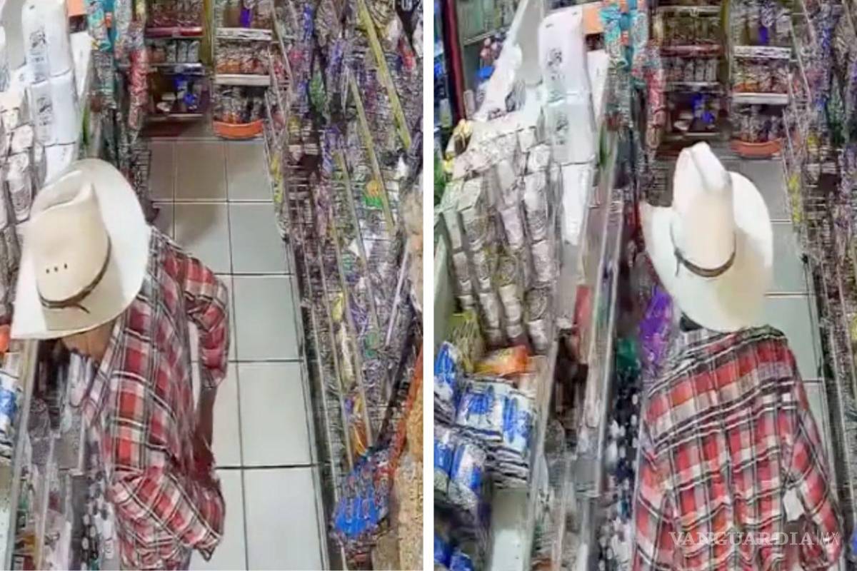 Graban a ladrón ‘norteño’ en negocios de Saltillo (video)