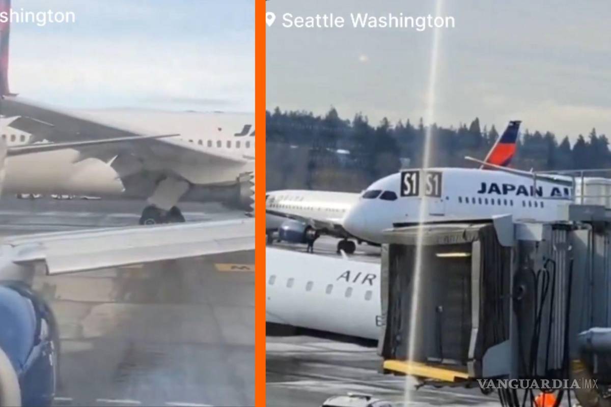 ¿Mal augurio? Avión de Japan Airlines choca en tierra contra nave de Delta Air Lines en Seattle