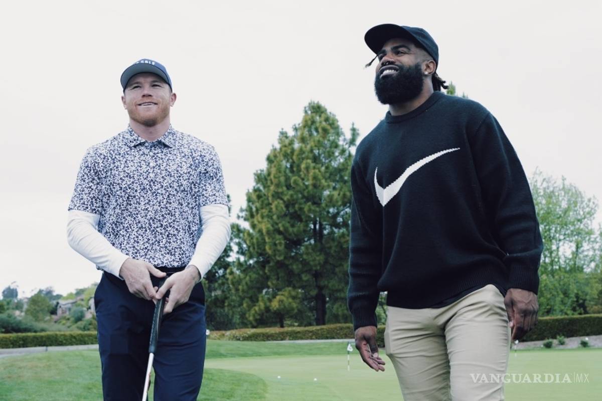'Canelo' Álvarez se relaja jugando golf con Ezekiel Elliott de los Cowboys