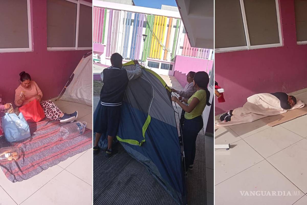 Campamento de madres en Hospital Materno Infantil de Saltillo solicitan despensa, ropa, pañales y toallitas para bebé