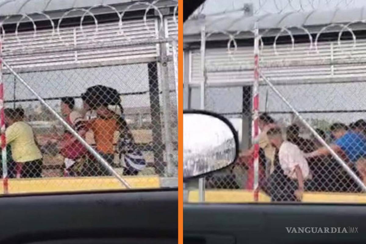 Con ‘portazo’, migrantes entran a la fuerza a EU por puente de Matamoros
