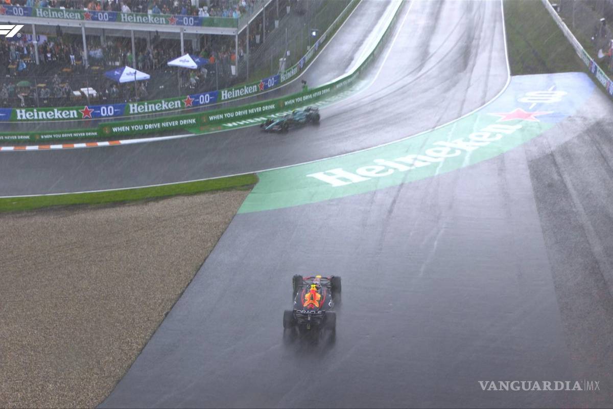 ¡Por poquito! Checo Pérez pierde el podio del Gran Premio de Países Bajos