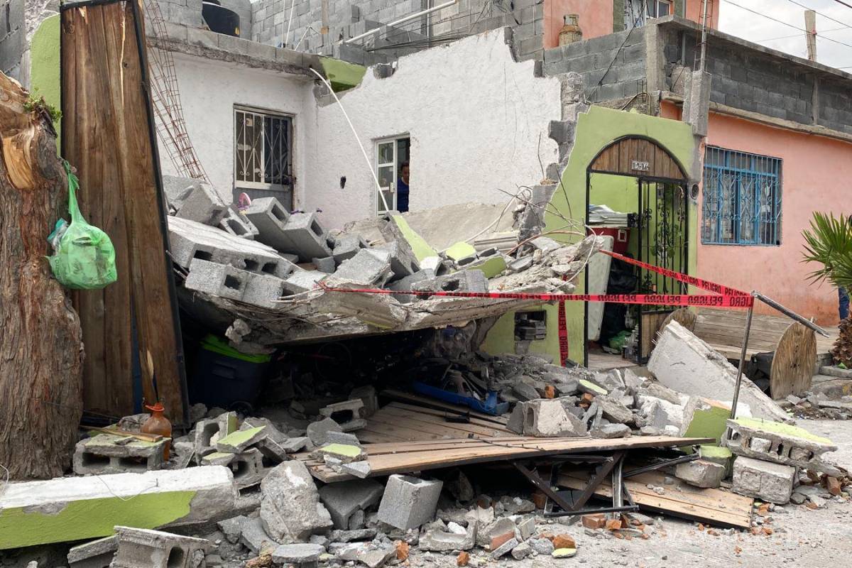 Se derrumba techo de vivienda al poniente de Saltillo