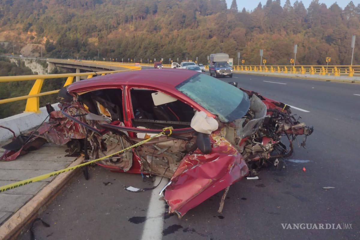 Mueren conductor y su perro tras chocar, en la México-Toluca