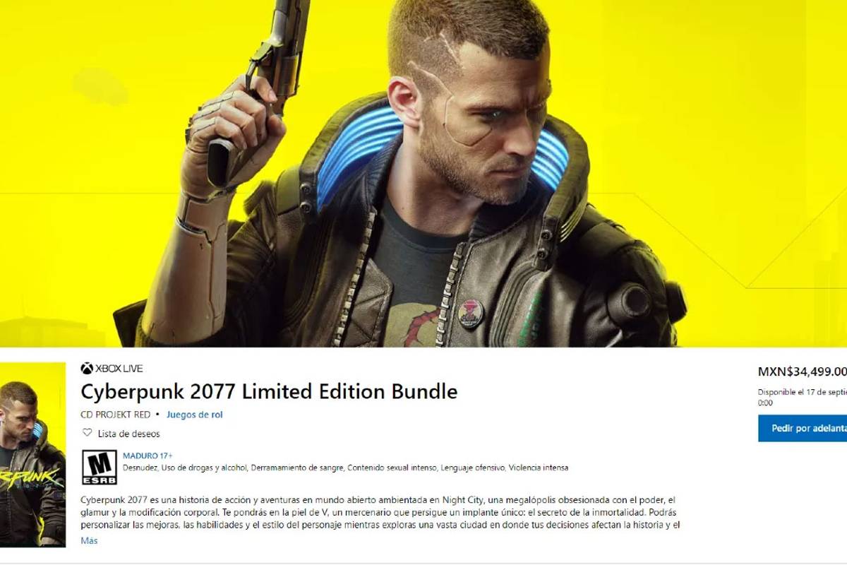 $!¡Xbox One X de Cyberpunk 2077 costará 35 mil pesos!