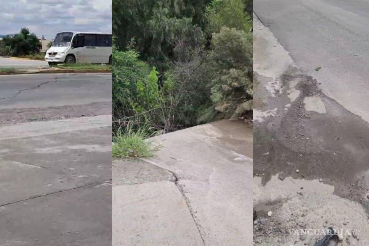 Denuncian peligroso vado en el bulevar Emilio Arizpe, al sur de Saltillo (videos)