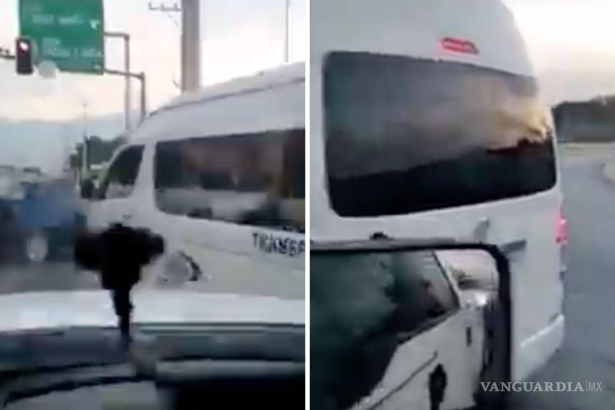 Saltillo: exhiben a chofer de transporte de personal por no respetar fila; empresa se disculpa y lo sanciona (video)