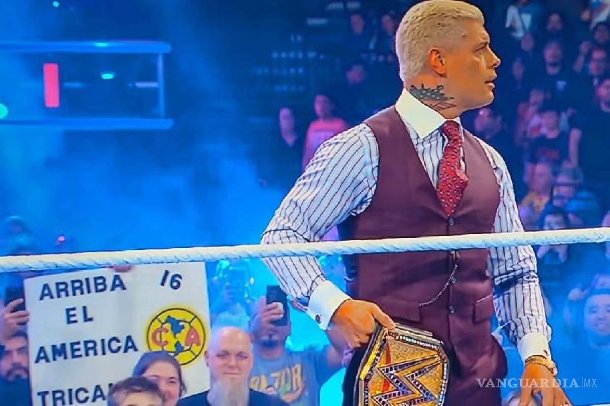 ¿América en la WWE? Letrero del Tricampeón aparece en SmackDown ¡con Cody Rhodes!
