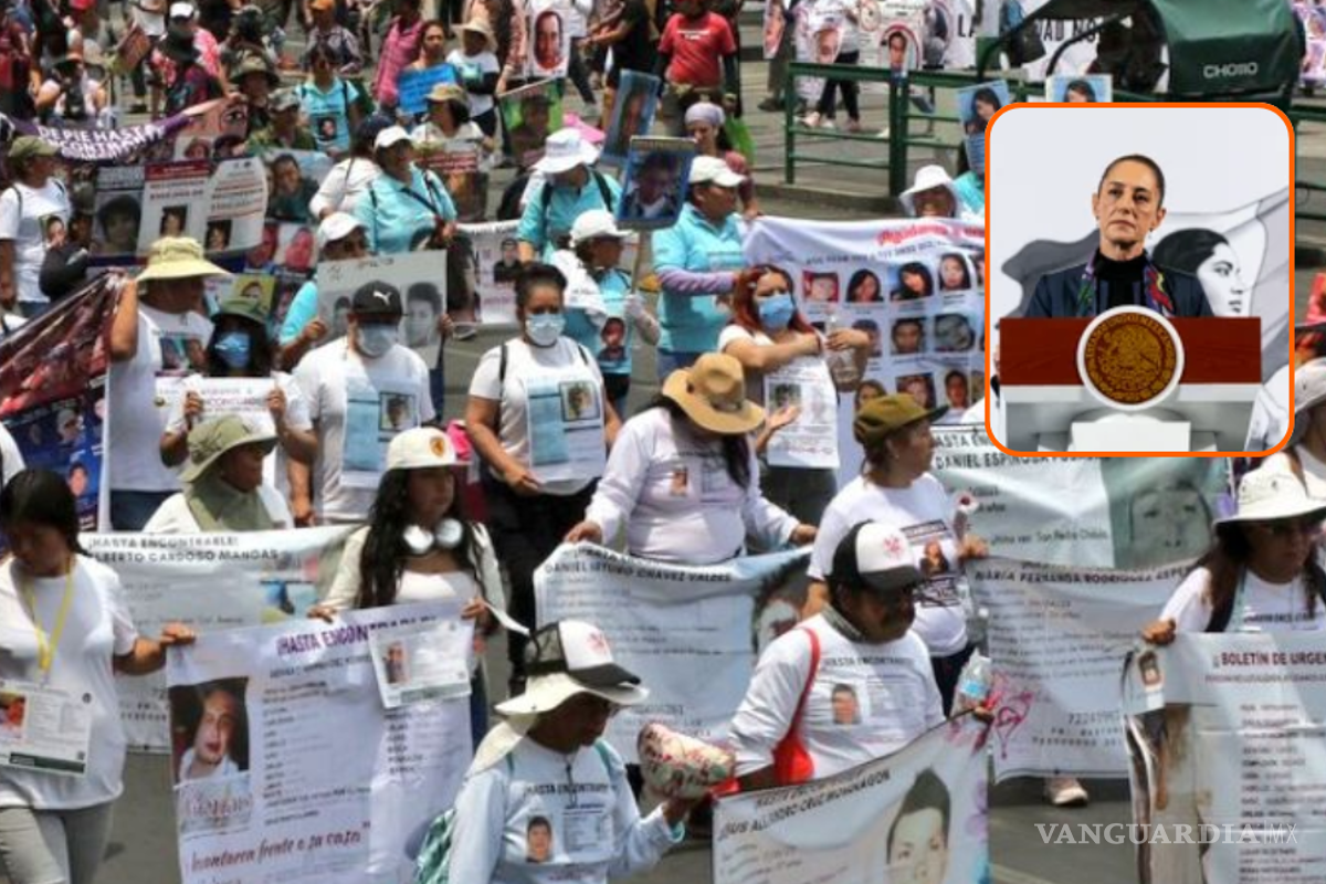 Claudia Sheinbaum manda felicitaciones por el 10 de mayo; madres buscadoras protestan