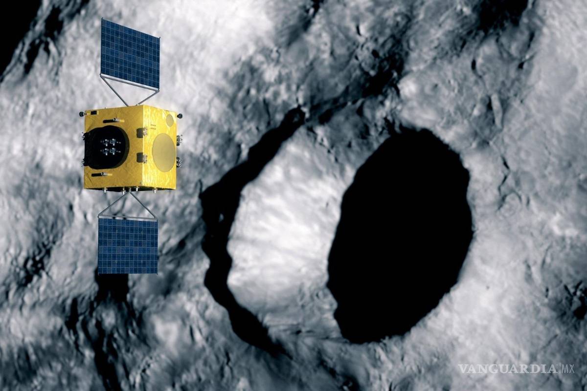 $!Hera escanea el cráter de impacto de DART (Recreación informática ESA). EFE/ESA