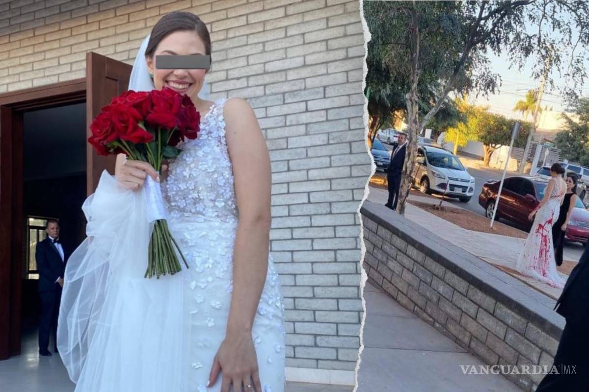 Novia enfrenta a familia de su novio el día de su boda en Sonora; suegra la baña en pintura roja afuera de la iglesia