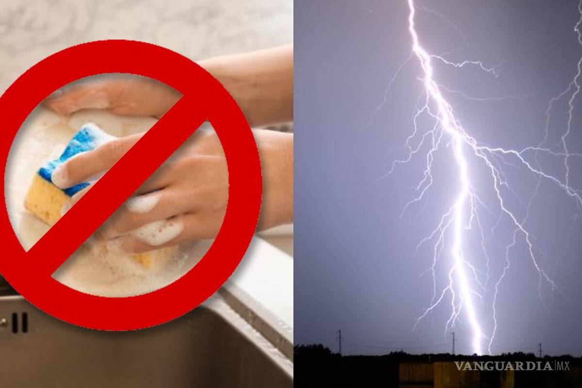 ¡Cuidado con las Tormentas Eléctricas!... nunca debes lavar los trastes, bañarte o hacer estas actividades durante una