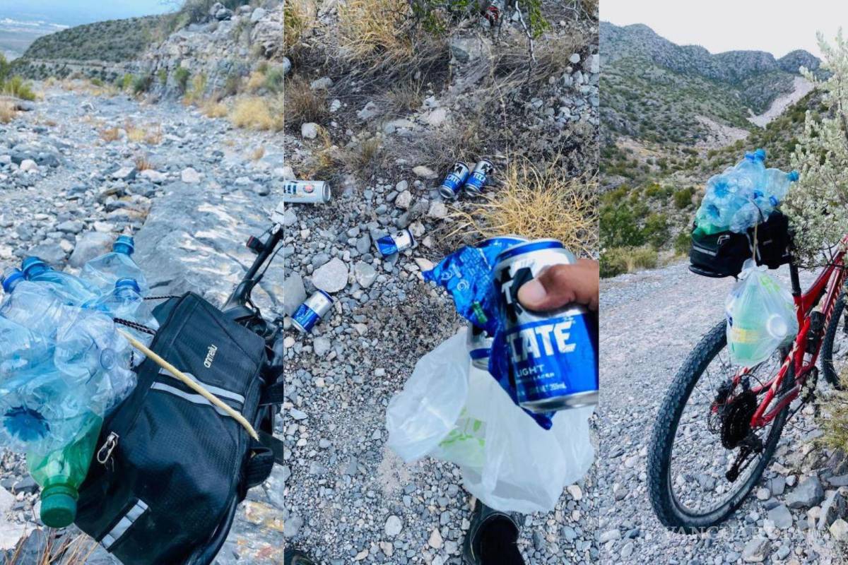 ‘Con el Cerro de la Gloria no’: deportistas denuncian que turistas contaminan montañas en Castaños, Coahuila