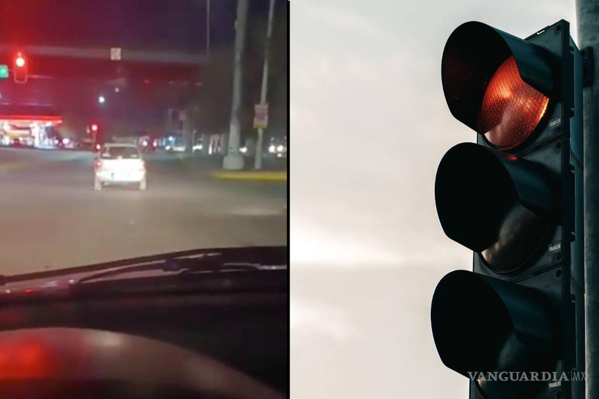 Multa en Saltillo por no respetar la luz roja del semáforo es de 1,556 pesos; exhiben casos en video