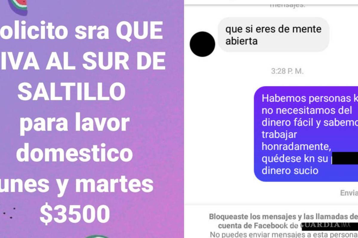 Alertan de hombres en Saltillo que ofrecen falso empleo de limpieza; los señalan de ser acosadores