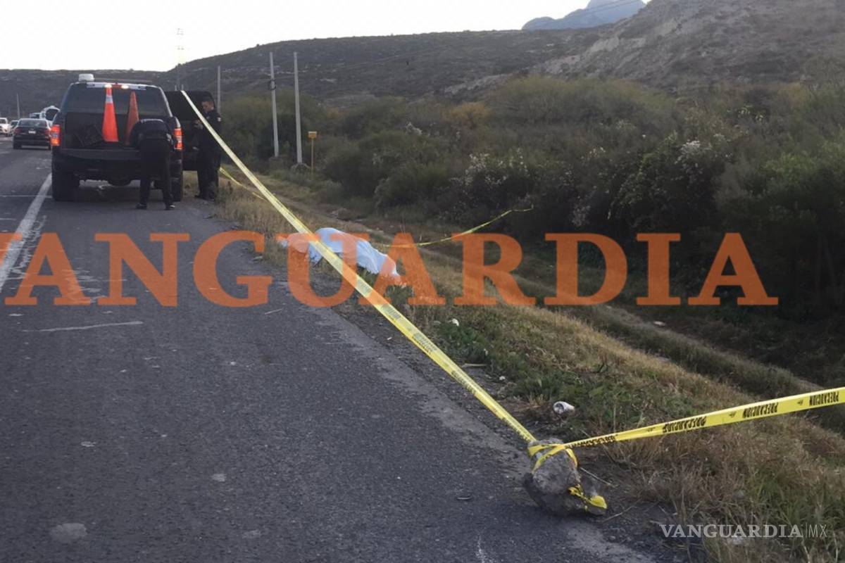 Conductor arrolla y mata a persona sobre la carretera a Zacatecas en Saltillo