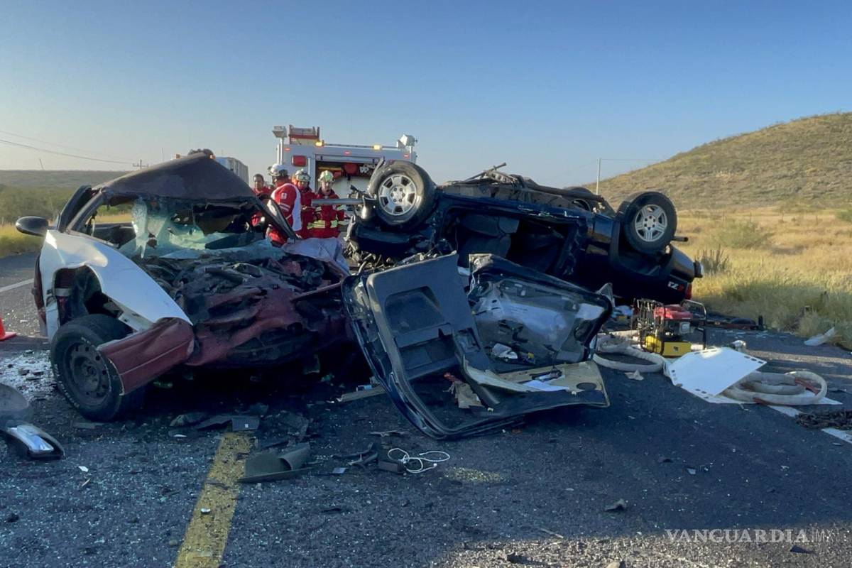 Tragedia en la carretera a Monclova; encontronazo deja cuatro paisanos sin vida