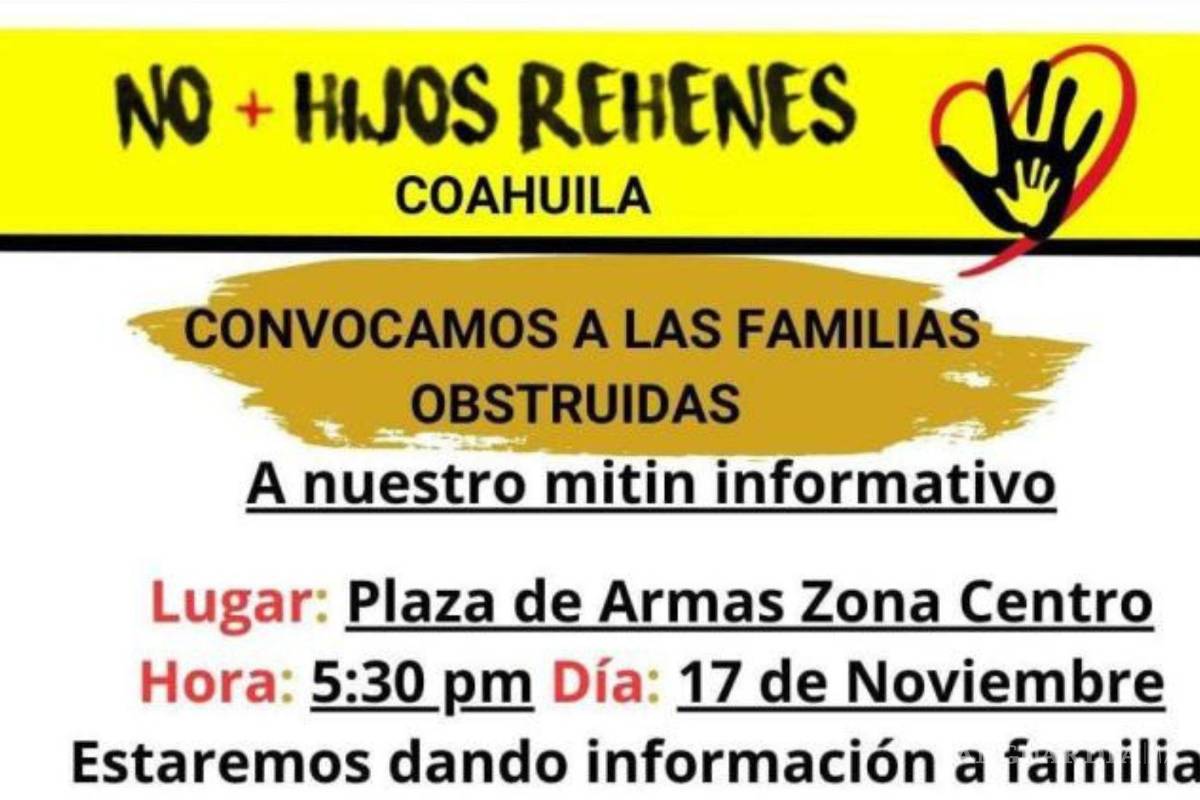 ¿Conoces a alguien que no puede ver a sus hijos? Asociación convoca jornada informativa en Plaza de Armas