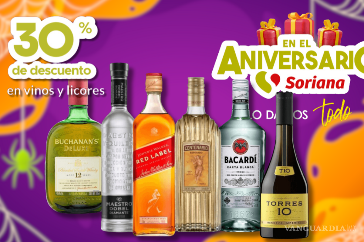 ¡No te lo pierdas! Soriana pone en promoción su departamento de vinos y licores con el 30% de descuento durante estas fechas